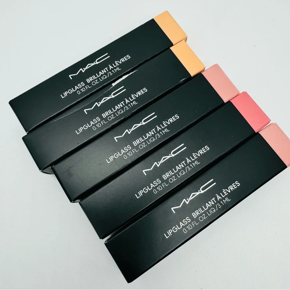 MAC Cosmetics Lipglass C-Thru Peachy Beige Shimmer Brand New in Box Authentic